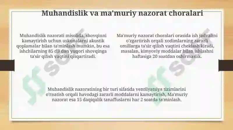 Sanoat korxonalarida kasb kasalikklarini oldini olish qaratilgan chora tadbirlar 4