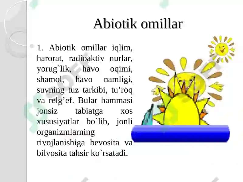 Abiotik, biotik, antropogen omillar 4