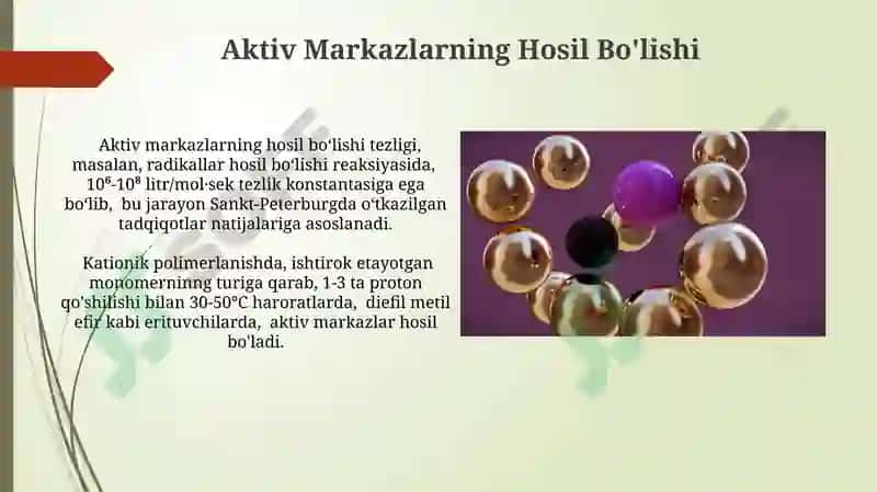 Ionli polimerlanish mexanizmi 4