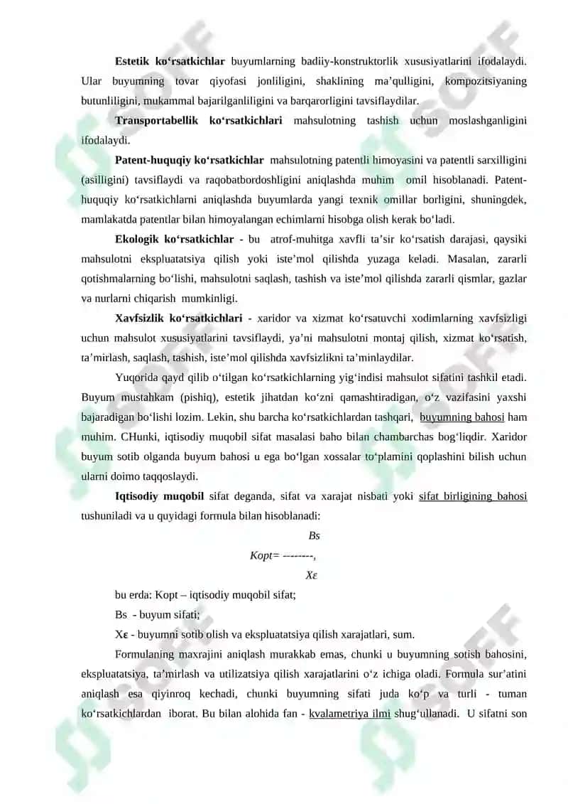 Sanoat mahsulotining sifati va uning raqobatbardoshligi 4
