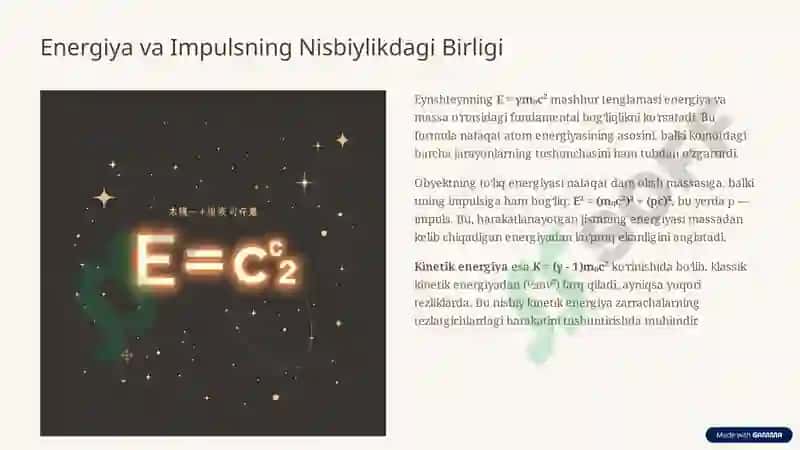 Nisbiylik Dinamikasining Elementlari 4