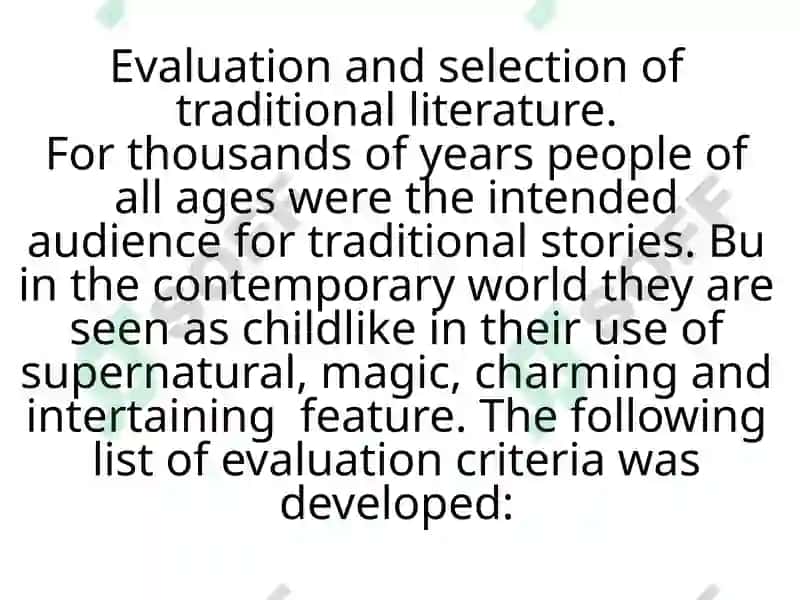 Traditional Literature 4