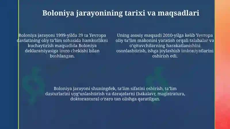 Boloniya jarayoni 4