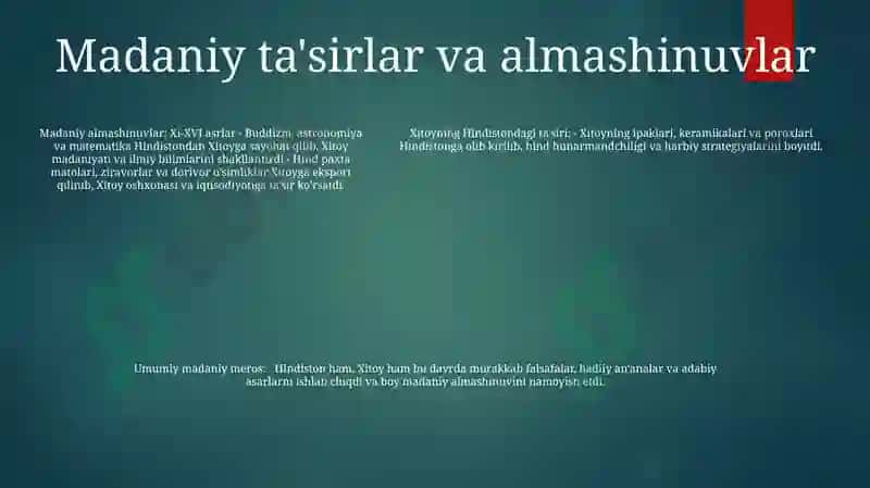 Xi-Xvi Asrlarda Hindiston Va Xitoy 4