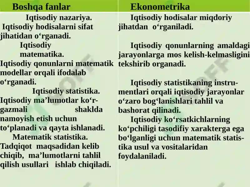 Ekonometrik modellash 4