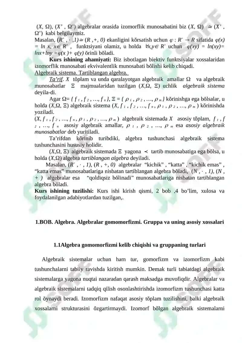 Gruppa , uning turlari va sodda xossalari 4