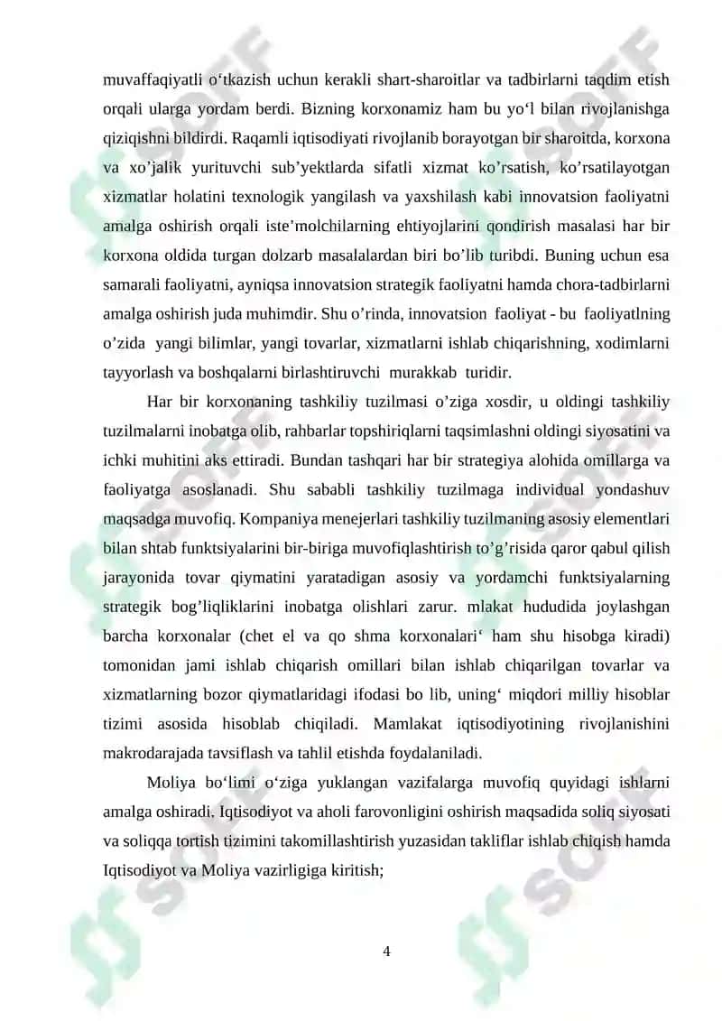 Ishlab chiqarish amaliyoti bo’yicha hisobot 4