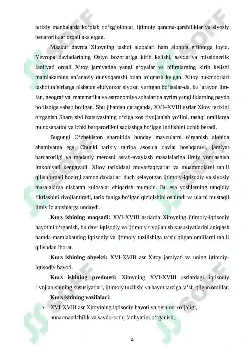XVI-XVIII asrlarda Xitoyning ijtimoiy-iqtisodiy hayoti 4