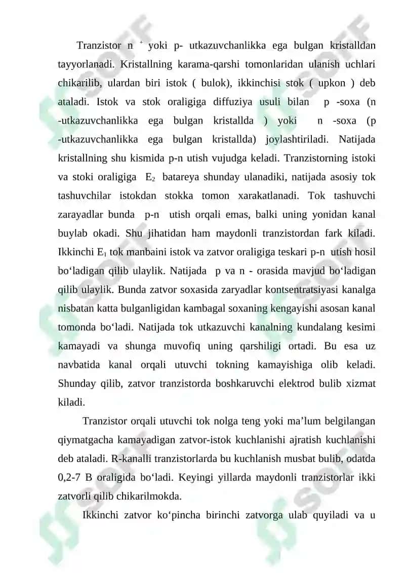 Maydonli tranzistorlar 4