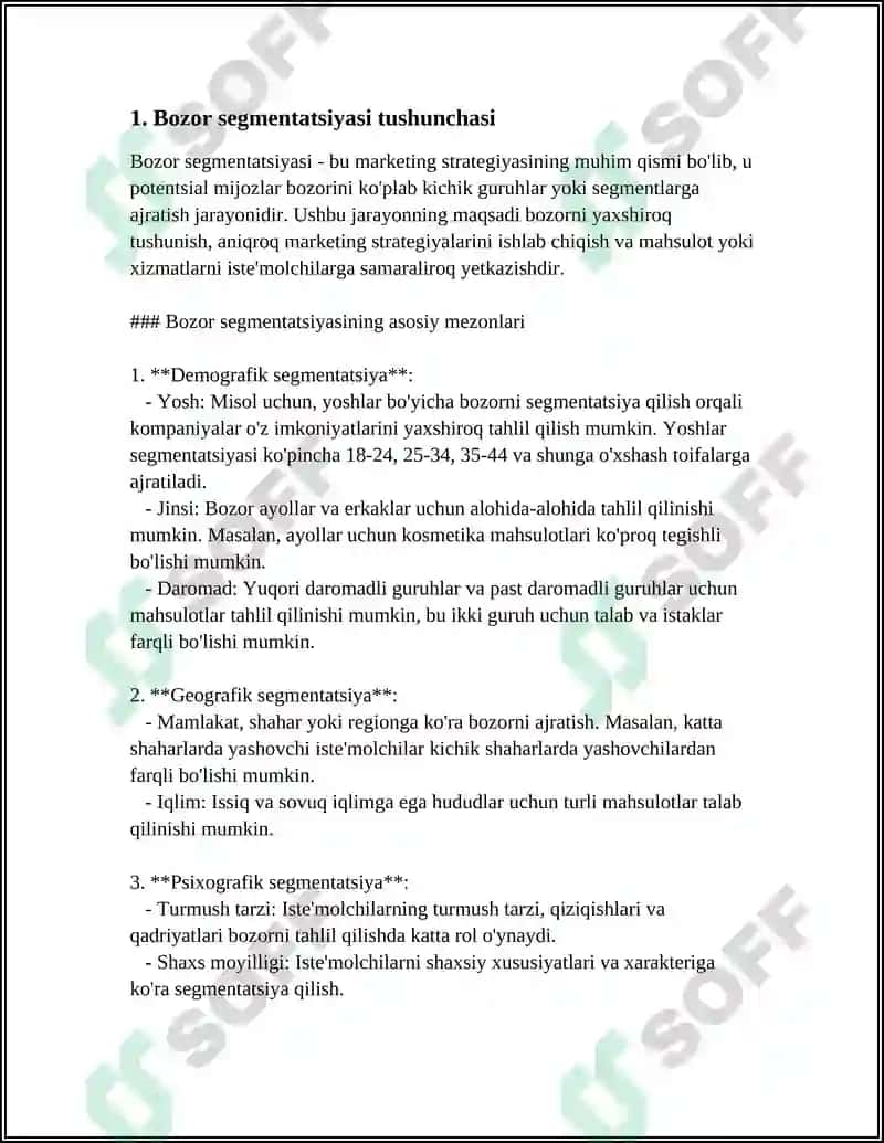 BOZOR SEGMENTATSIYASI VA UNING ASOSIY BELGILARI 4