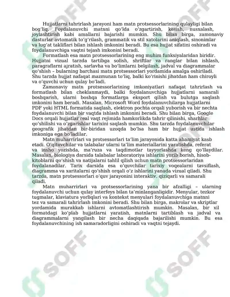 Matn muharrirlari va protsessorlari 4