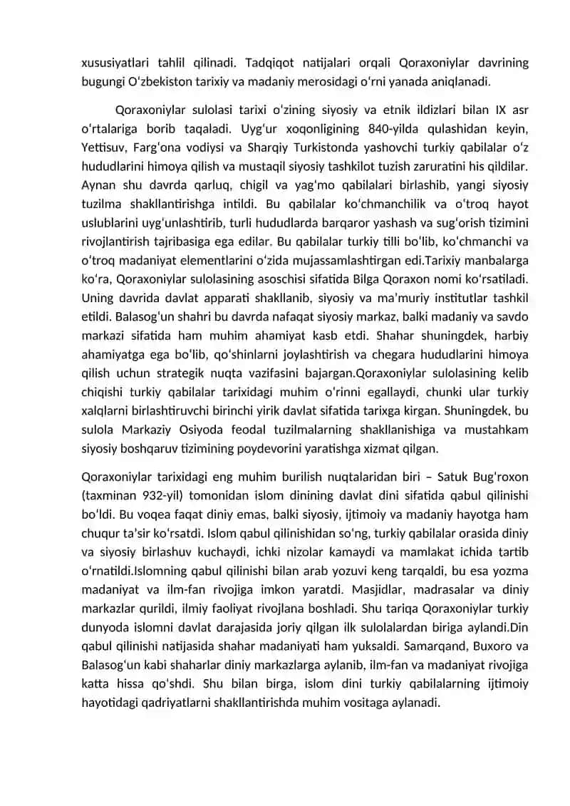 Qoraxoniylar davlatining tashkil topishi va siyosiy taraqqiyoti 4