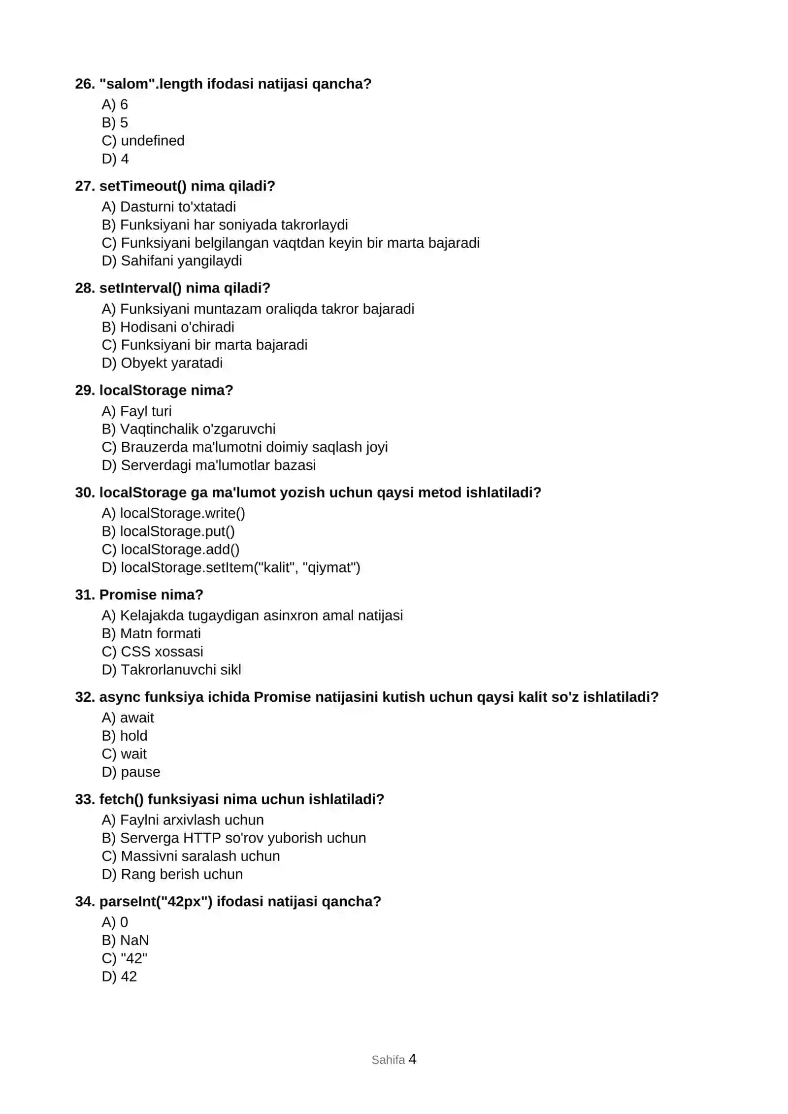 JavaScript asoslari 4
