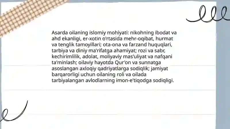 Shayx Muxammad Sodiq Muxammad Yusufning Baxtiyor oila asarida islom qadriyatlarining talqini 4