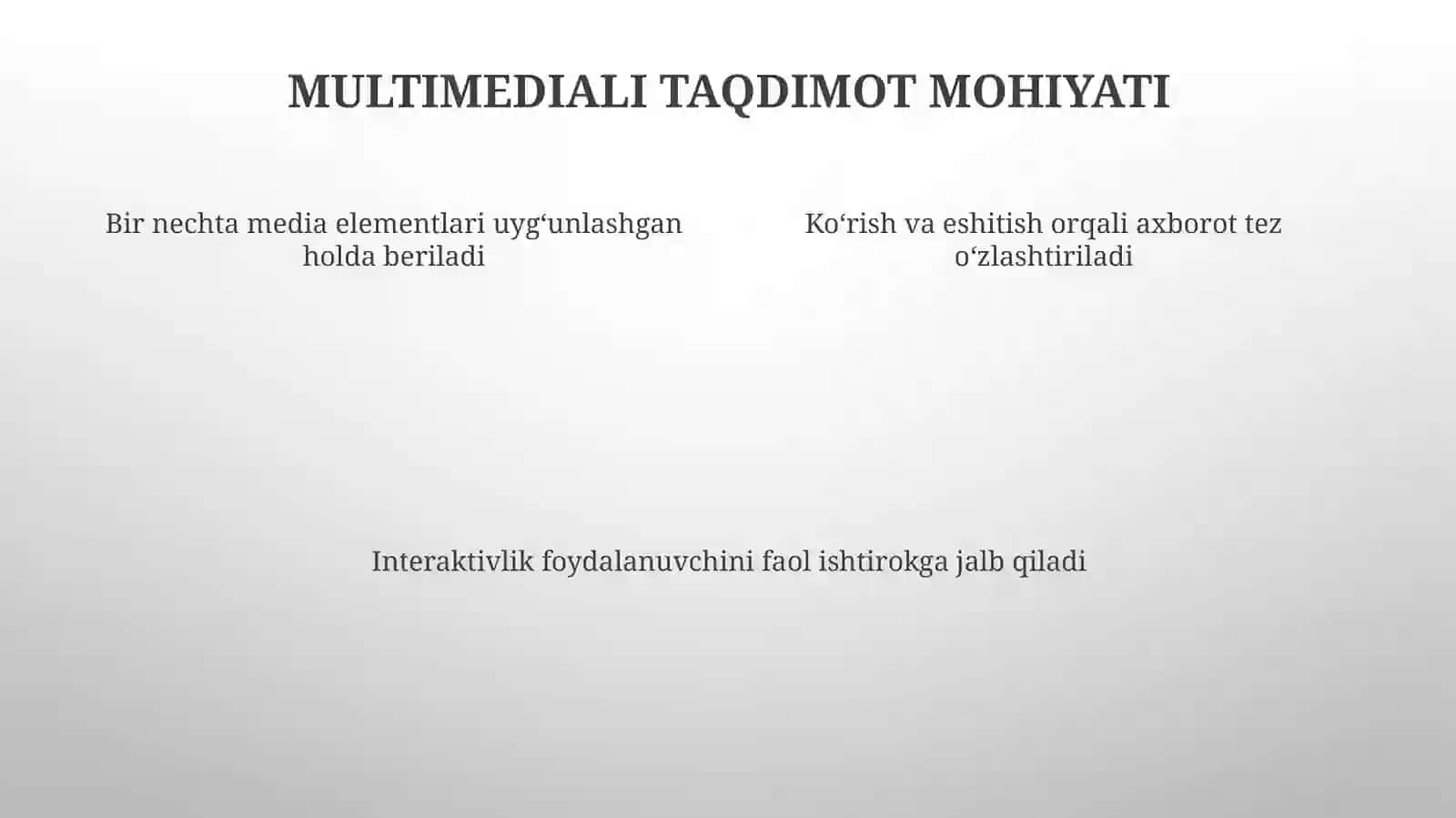 Multimediali taqdimot turlari 4