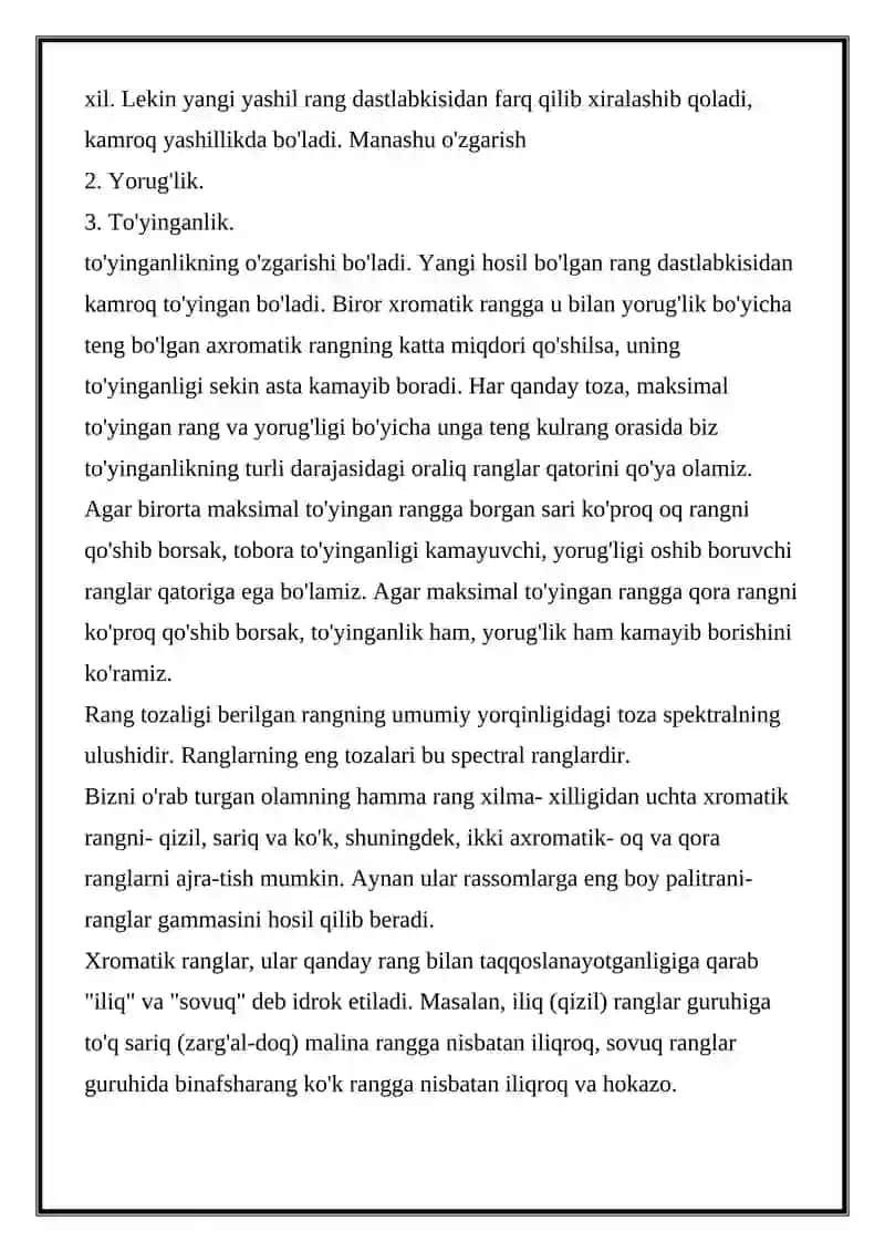 RANG XUSUSIYATLARI 4