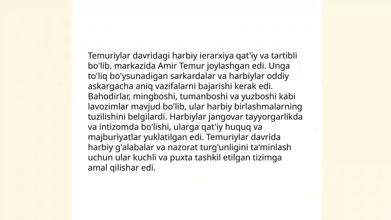 Amir Temur va Temuriylar davrida harbiy ishlar 4