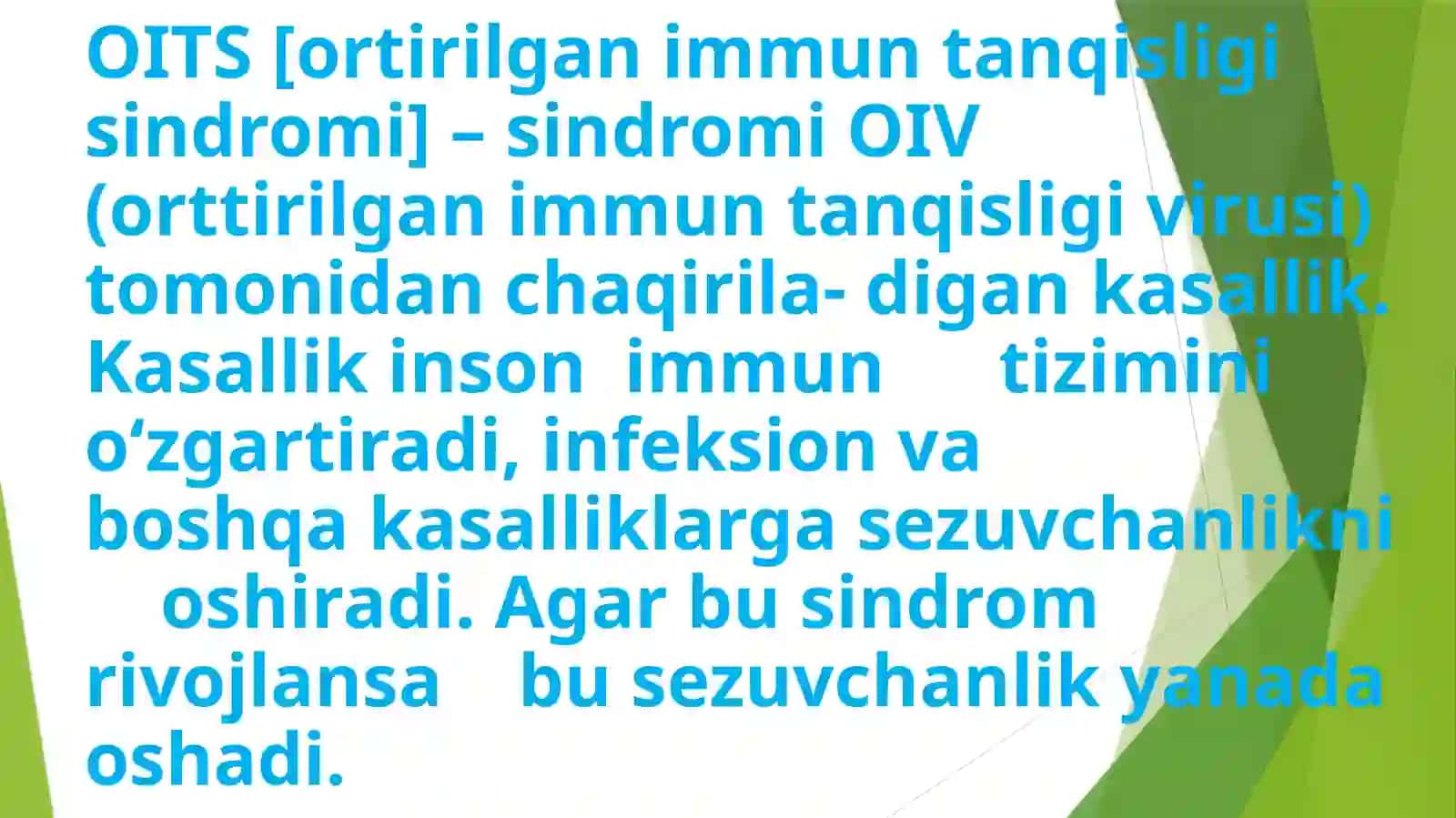 OIV infeksiyasi va OITS kasalligi 4