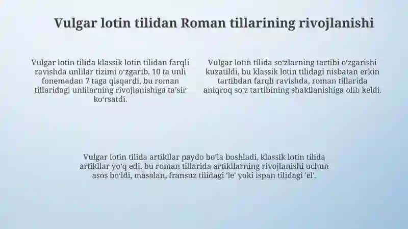 Lotin tilining tarixi va evolyutsiyasi 4