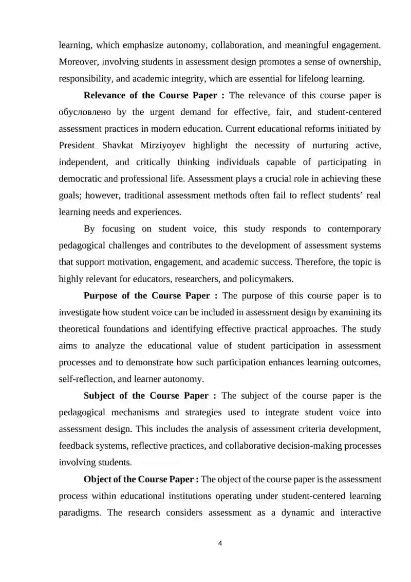 How student voice can be included in assessment design 4