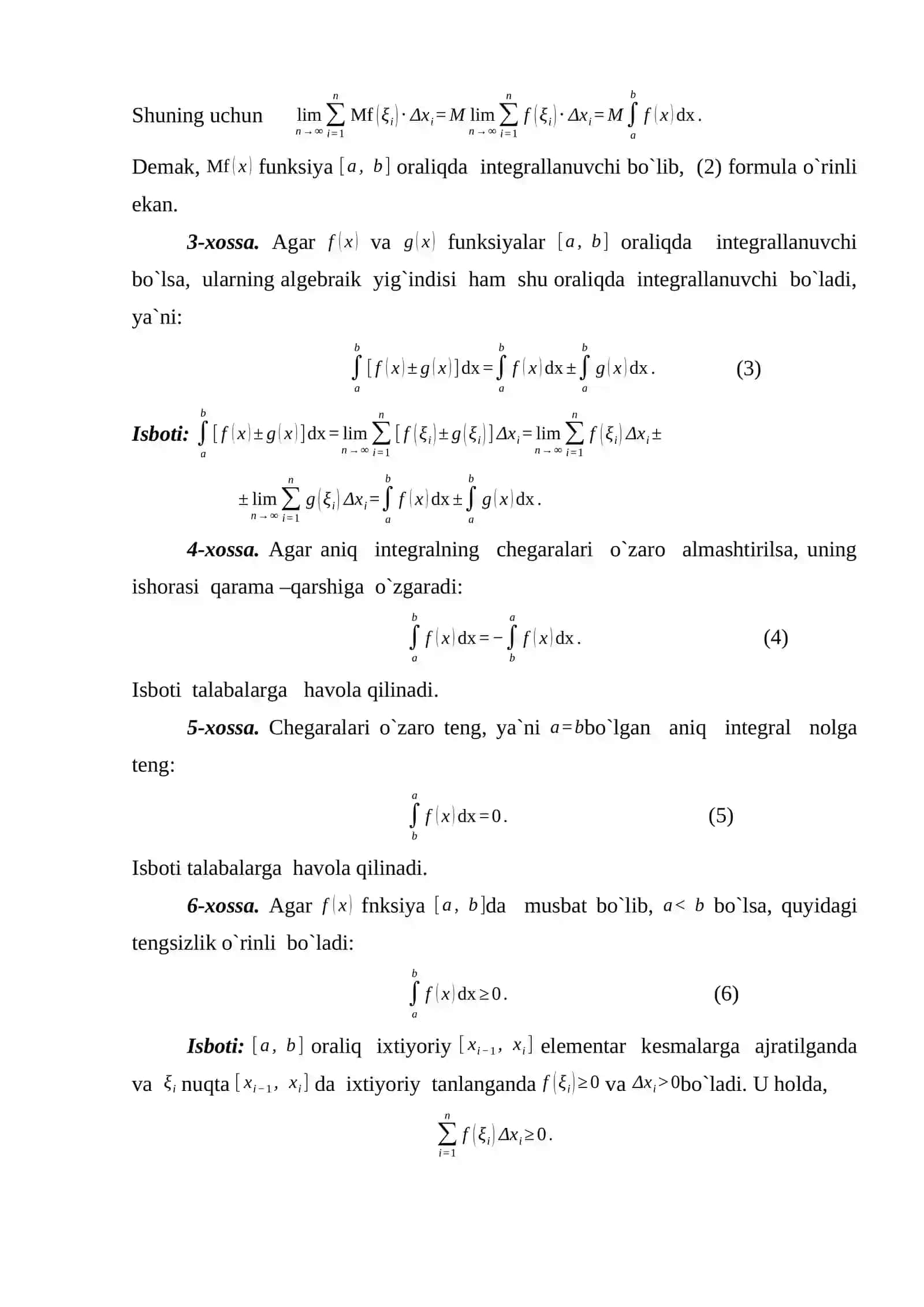 Aniq integral va uni hisoblash 4