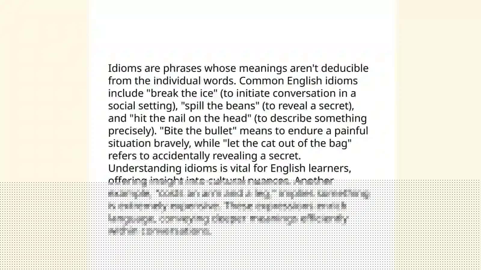 Idioms 4