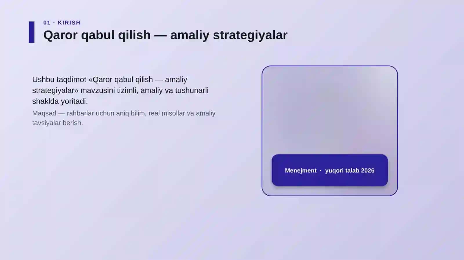 Qaror qabul qilish — amaliy strategiyalar 4