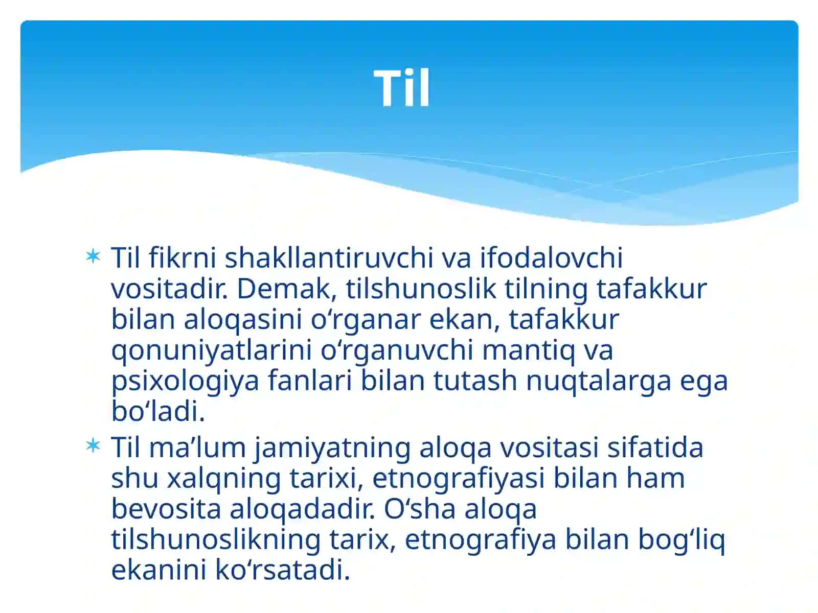 Til, tafakkur va nutq munosabati 4