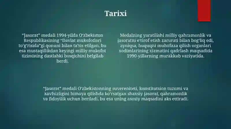 "Jasorat" medali 4