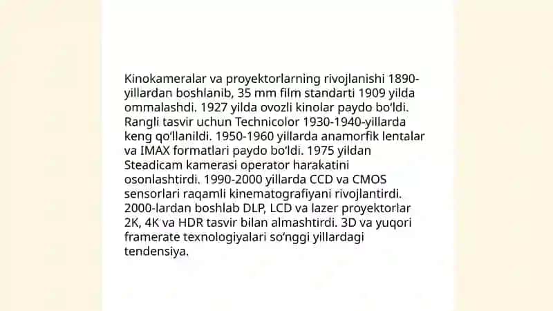 Kino sanatining tarixi 4