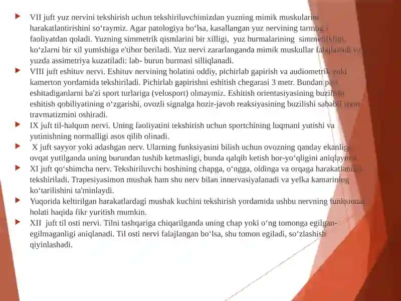 Nerv tizimini klinik va asbob-uskunalar yordamida tekshirish usullari 4