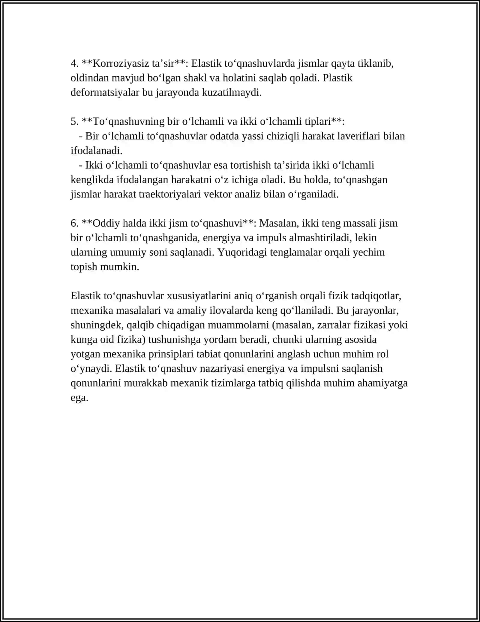 SHARLARNING ELASTIK VA NOELASTIK TOQNASHUVI 4