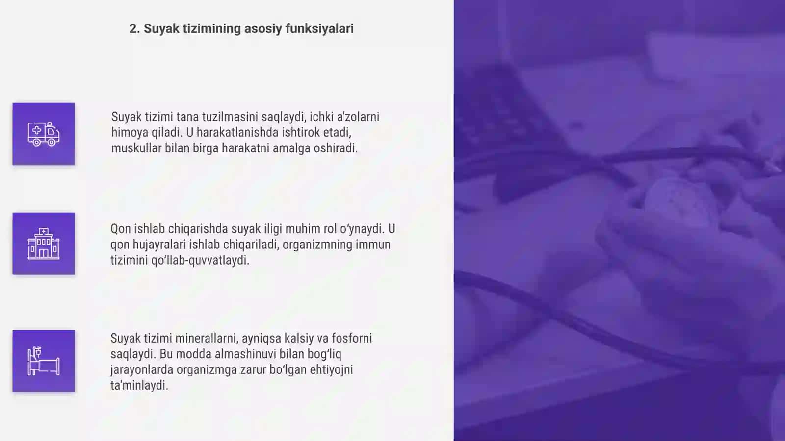 Sezgi harakatlanish suyaklari va umumiy koʻrik oʻtkazish kuzativ natijalarini boʻyicha baholash natijalari 4