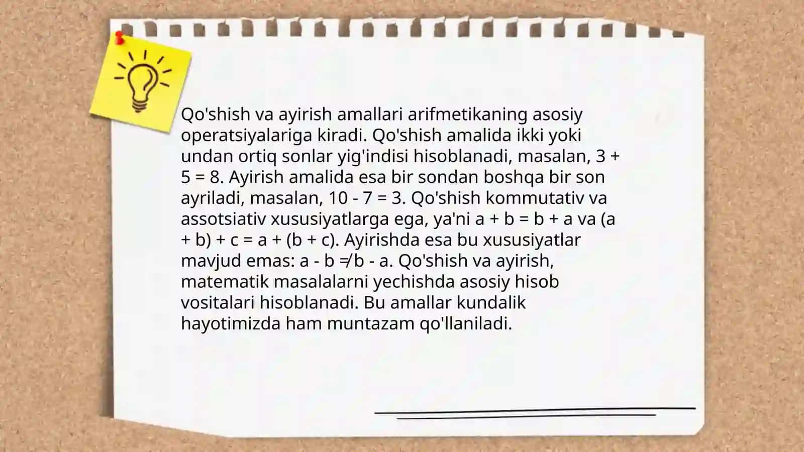 Ikkinchi sinf matematika darsligini tahlili 4