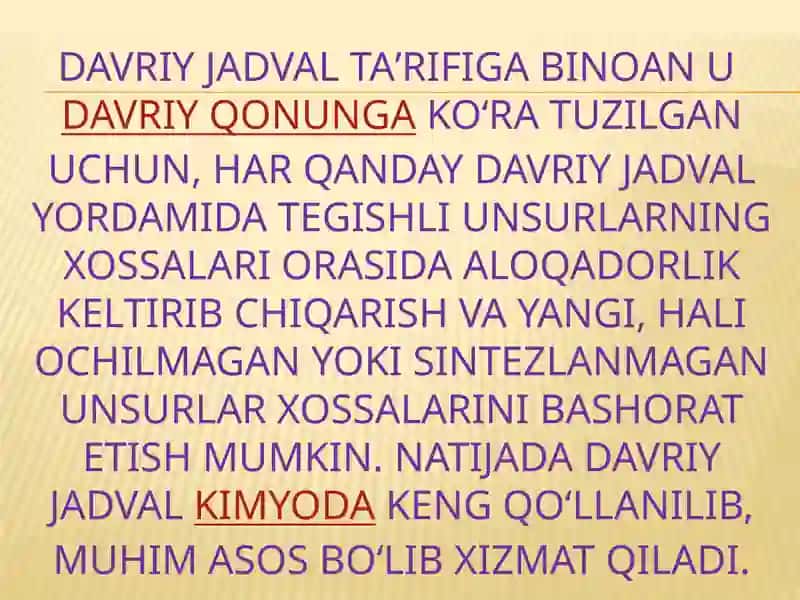 D.I.Mendeleyev davriy jadvali 4