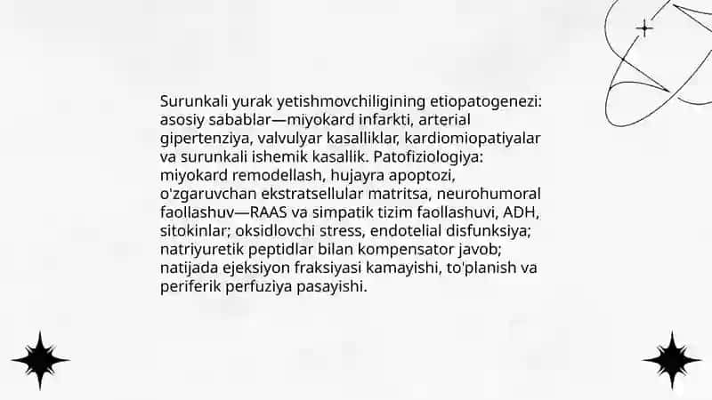 Oʻtkir va surunkali yurak yetishmovchiligi 4