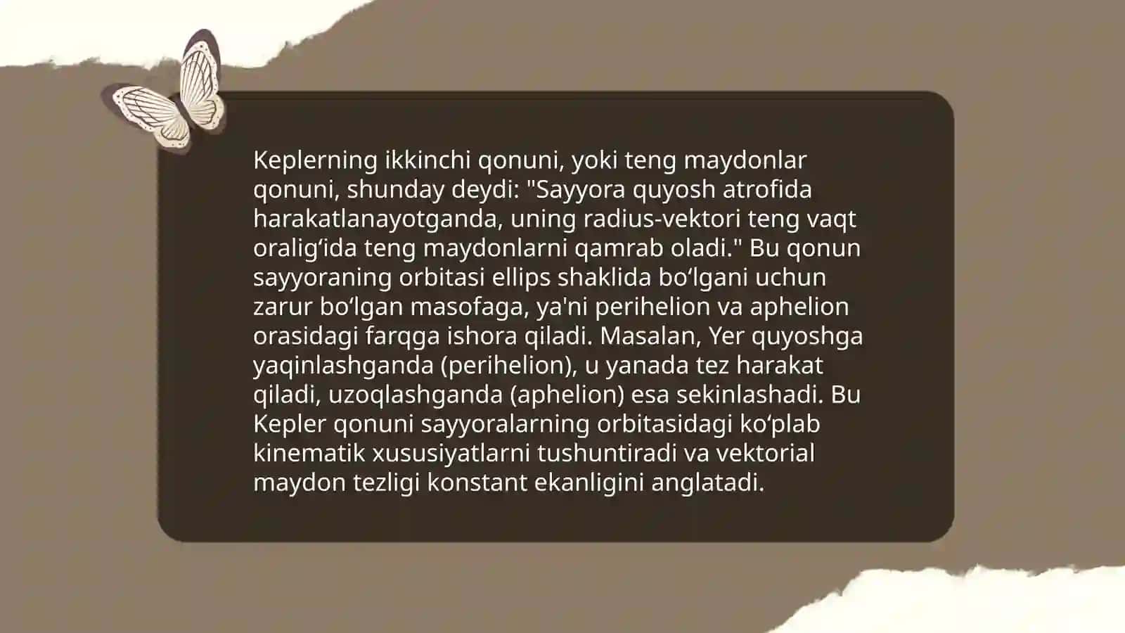 Keplerning Birinchi Qonuni 4