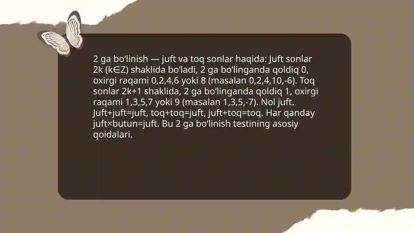 Sonlarining boʼlinishi 4