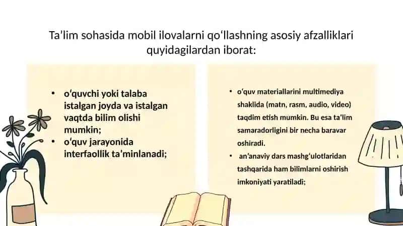 Mobil ilovalar yordamida ta'limni tashkilotish 4