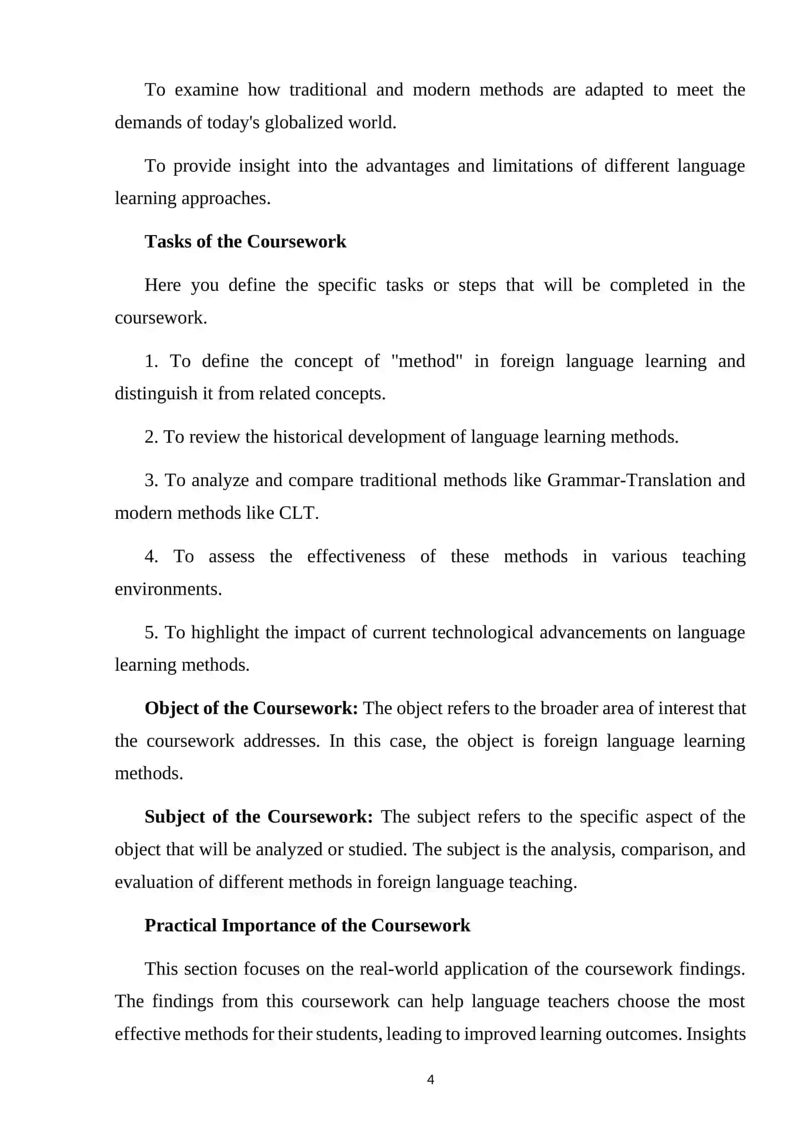 Analysis of Term Method in Foreign Language Learning 4