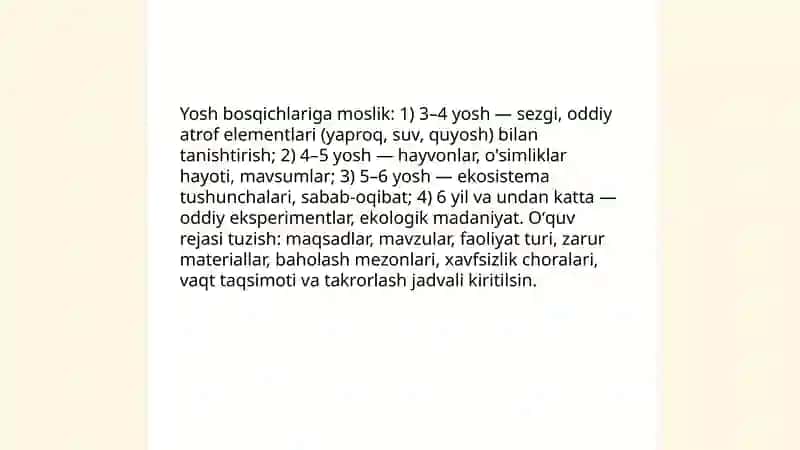 Tabiat bilan tanishtirish metodikasi 4