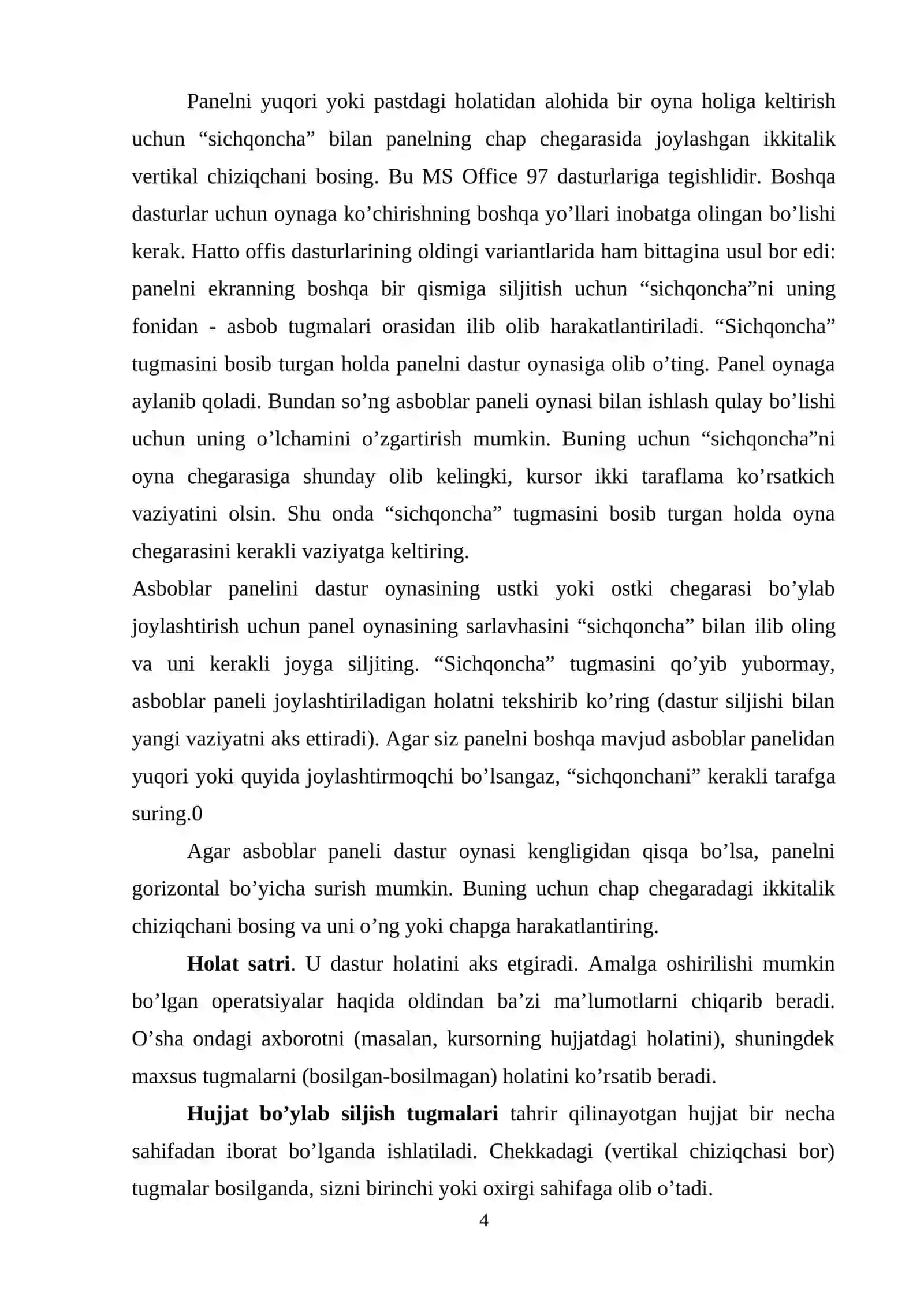 Oynalar bilan ishlash 4
