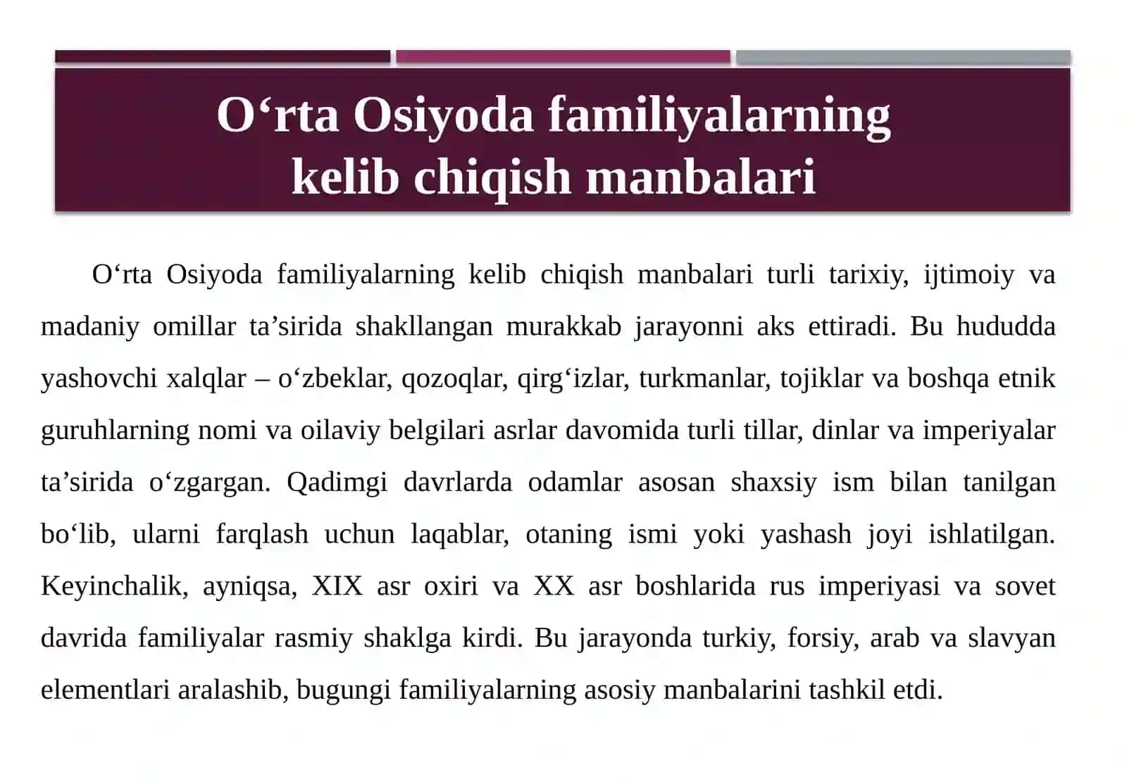 O‘rta Osiyodagi eng mashhur familiyalar 4