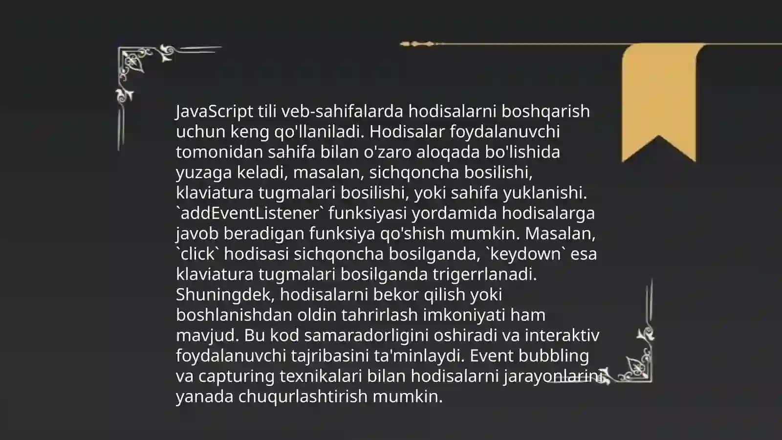 JavaScript va DOM manipulyatsiyasi 4
