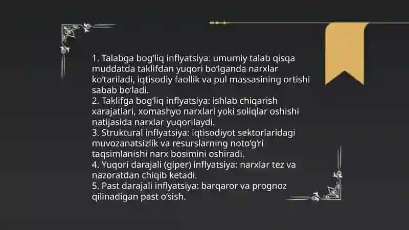 Inflyatsiyasing mohiyati va hisoblanish usullari 4