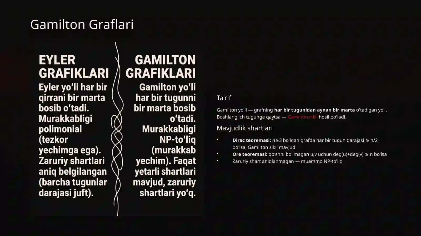 Eyler va Gamilton Graflari 4