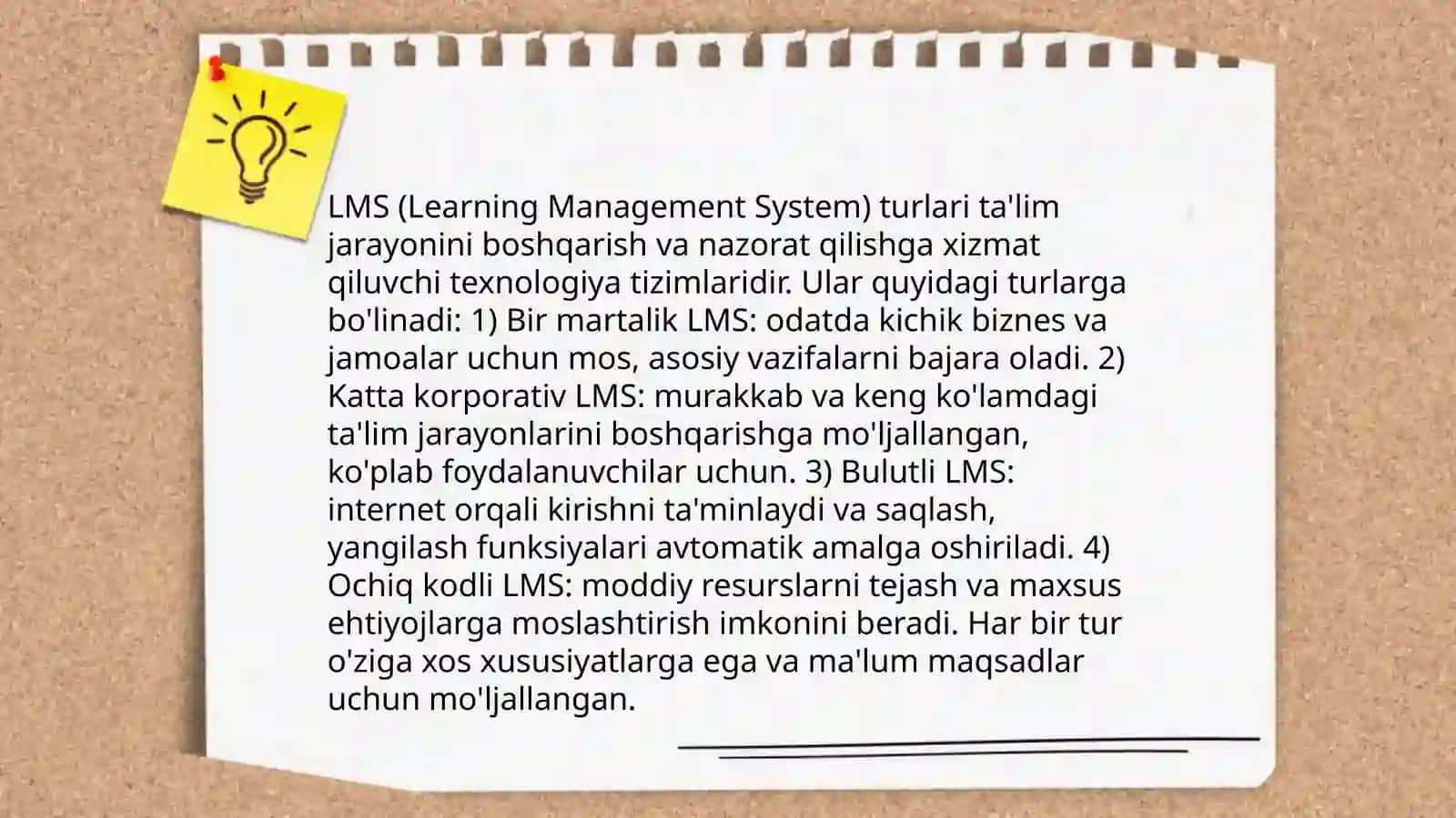 LMS turlari va ularning tasnifi 4