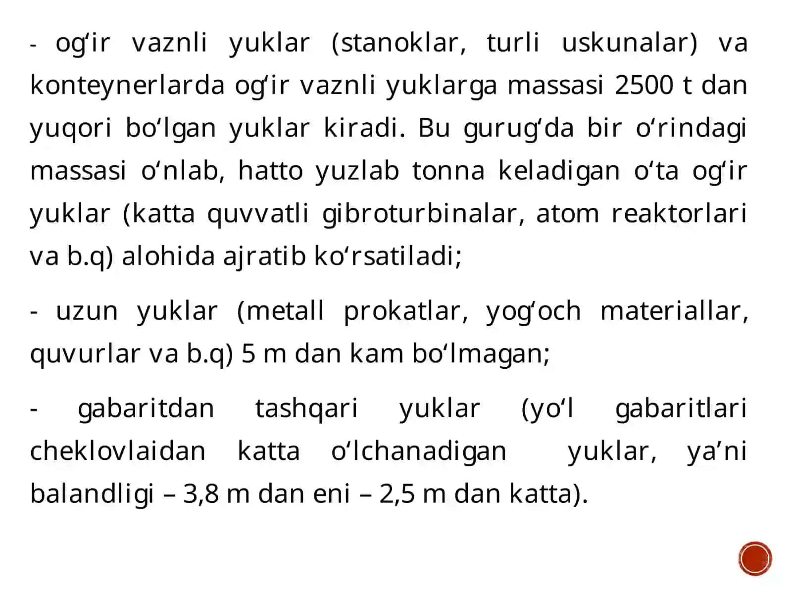Yuklarni transport qilish 4