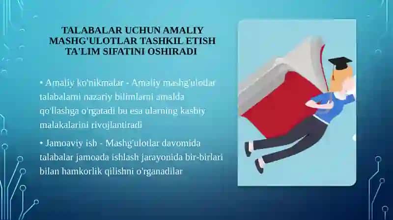 Oliy ta'limda Mutaxassislik fanlarini o'qitish metodikasi 4