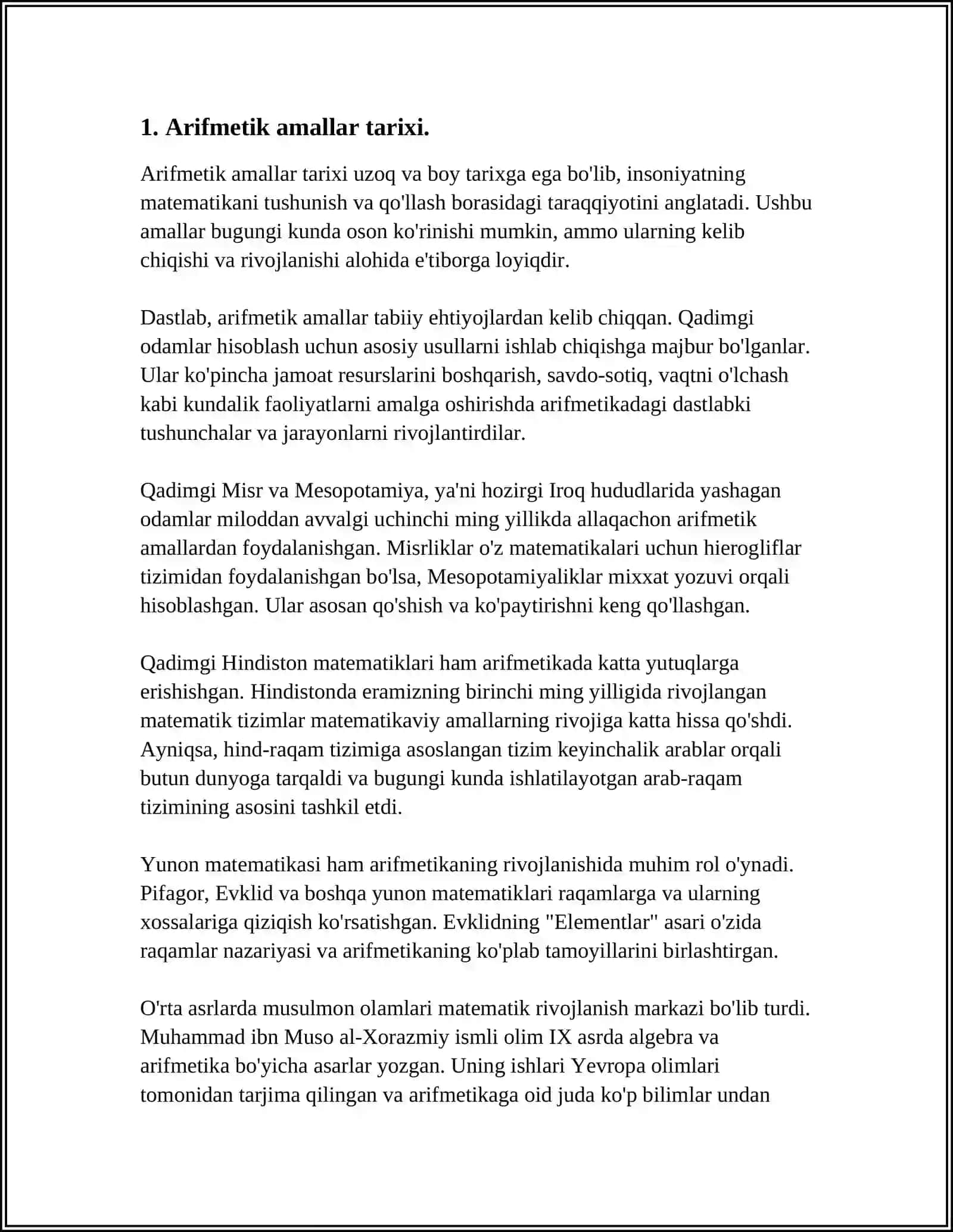 Arifmetik amallar tarixi 4